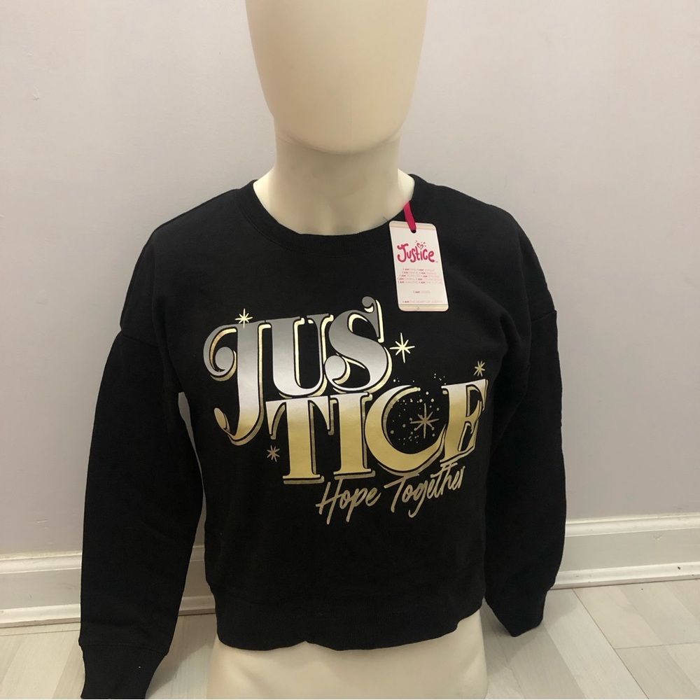 Nwt justice girl crewneck sweatshirt